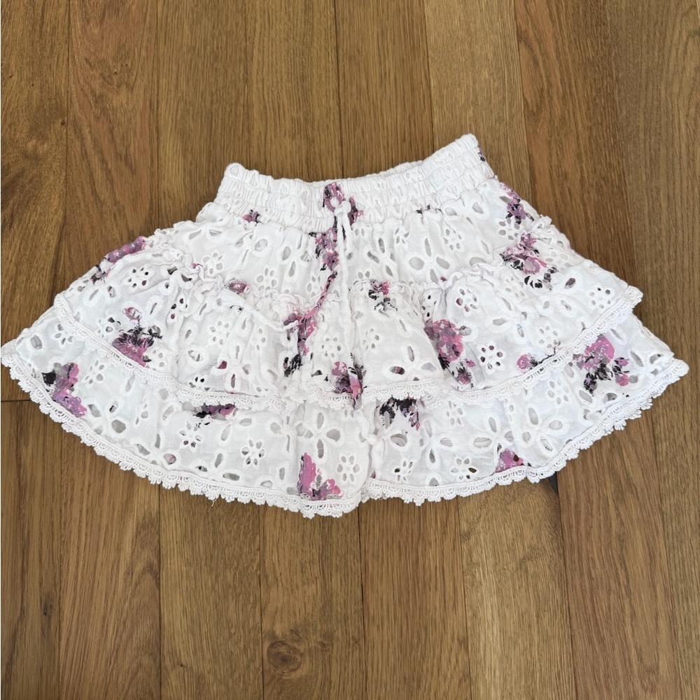 🌸Flowers by Zoe Floral Eyelet Skirt💜 Size Small